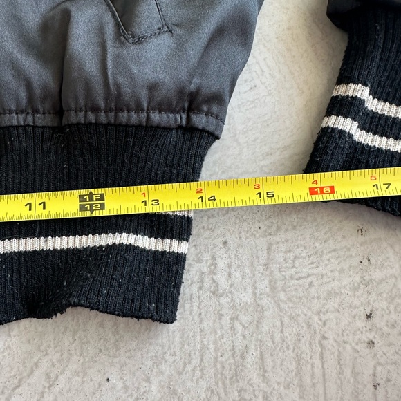 Dolce & Gabbana Vtg. Y2K black satin Bomber jacket embroidery Logo S - Picture 14 of 15